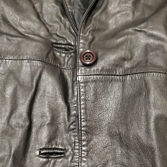 Pelle Black 100% Genuine Leather Trench Coat - Picture 10 of 10